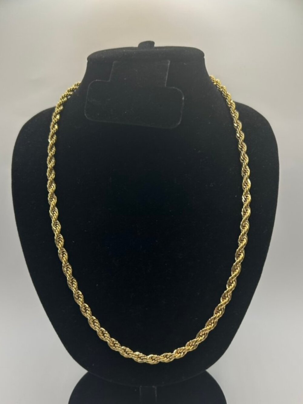 Real Gold Rope Chain Necklace 5mm 24 Inch Plated Mens Bold High Quality Sleek